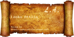 Lesko Attila névjegykártya