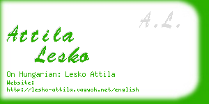 attila lesko business card
